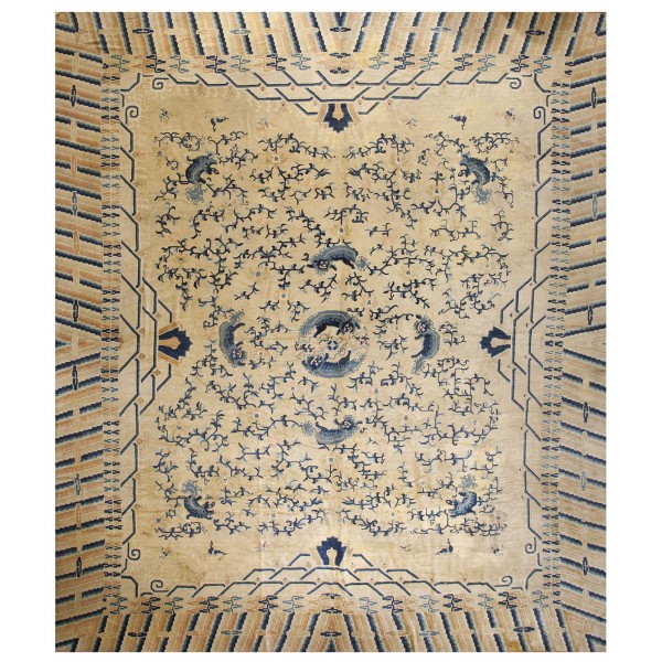 3rd Quarter of 19th Century W. Chinese Ningxia Carpet